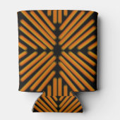 Cheesy Noodle Doodle Art Symmetrical Lined Pattern 缶クーラー (裏面)