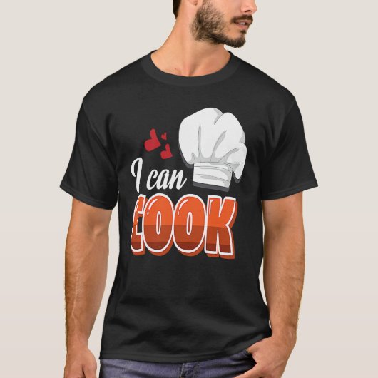Cheesy Pickup Line Hook Up I Can Cook Tシャツ (正面)