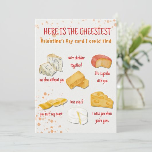 Cheesy Valentine's Day Card | Valentine's Card (スタンド正面)