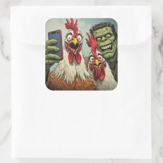 "Cheesys Posen With Frank" Sticker Sheet スクエアシール (バッグ)