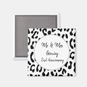 Cheetahパーソナライズされたお祝いテンプレート マグネット (正面/裏面)