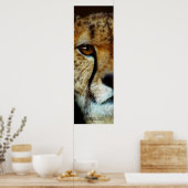 CHEETAH顔垂直アートポスター ポスター (キッチン)