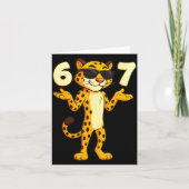 Cheetah 67 Meme Funny Kids Teens Gen Alpha Slang 6 カード (正面)