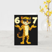 Cheetah 67 Meme Funny Kids Teens Gen Alpha Slang 6 カード (黄色い花)