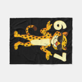 Cheetah 67 Meme Funny Kids Teens Gen Alpha Slang 6 フリースブランケット (正面(横))