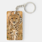 Cheetah (Acinonyx Jubatus)ポートレート、Maasai キーホルダー (裏面)