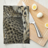 Cheetah, Acinonyx jubatus，マサイ2の子犬 キッチンタオル (四つ折り)
