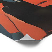 Cheetah Astronaut Poster, Cheetah Retro Print ポスター (角)