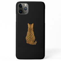 Cheetah Back iPhoneケース – ミニマリストWildcat Desi