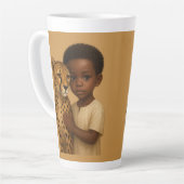 Cheetah & Boy: Bond of the Wild and Innocent カフェラテマグ (左アングル)