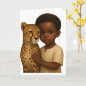 Cheetah & Boy: Bond of the wild and innocent カード (黄色い花)