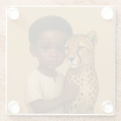 Cheetah & Boy: Bond of the Wild and Innocent ガラスコースター (裏面)