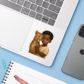 Cheetah & Boy: Bond of the wild and innocent シール (ノートパソコンとiPhone)