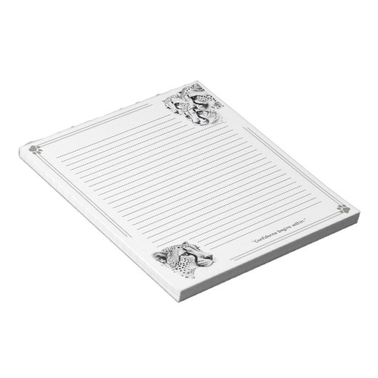 Cheetah Cubs Confidence with Lines ノートパッド (アングル)