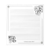 Cheetah Cubs Confidence with Lines ノートパッド (正面)