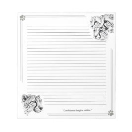 Cheetah Cubs Confidence with Lines ノートパッド