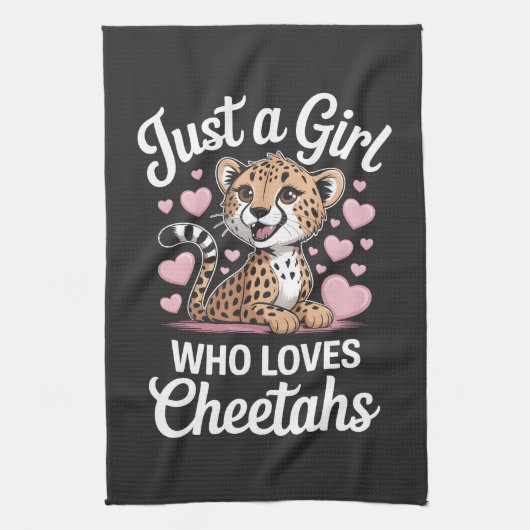 Cheetah Funny Quote  キッチンタオル (縦)