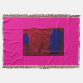 Cheetah Girl Spirit Throw Blanket スローブランケット