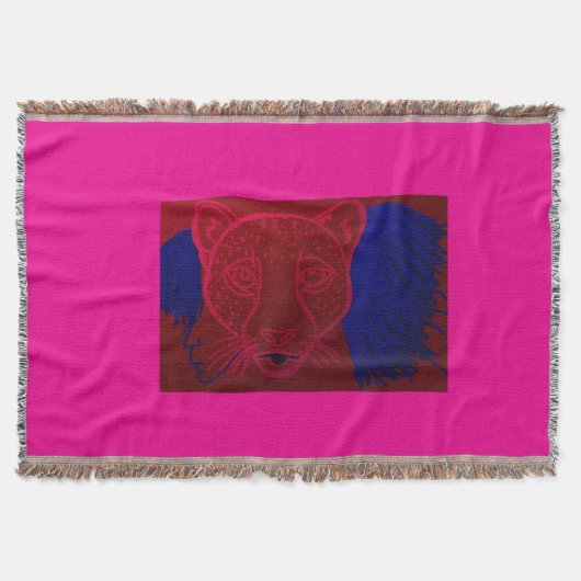 Cheetah Girl Spirit Throw Blanket スローブランケット (正面)