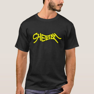 Cheetah Graffiti Style Typography Bold Yellow Tシャツ