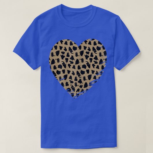 Cheetah Heart Leopard Print Tシャツ (デザイン正面)