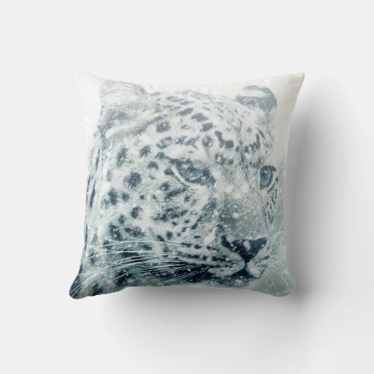 Cheetah in the Snow Art クッション (裏面)
