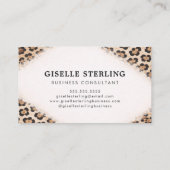 Cheetah Leopard Print Professional 名刺 (裏面)