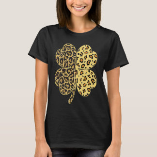 Cheetah Leopard Print Shamrock St Patricks Day Luc Tシャツ