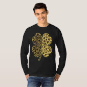Cheetah Leopard Print Shamrock St Patricks Day Luc Tシャツ (正面フル)
