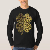 Cheetah Leopard Print Shamrock St Patricks Day Luc Tシャツ (正面)