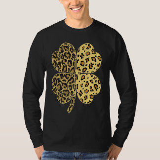 Cheetah Leopard Print Shamrock St Patricks Day Luc Tシャツ