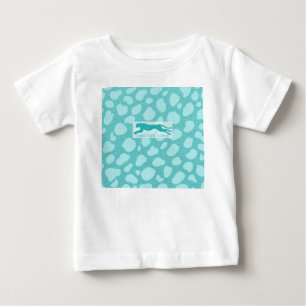 Cheetah Love -ターコイズグリッター ベビーTシャツ