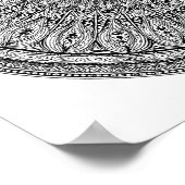 Cheetah Mandala Intricate Coloring Page ポスター (角)