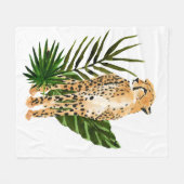 Cheetah Outlook フリースブランケット (正面(横))