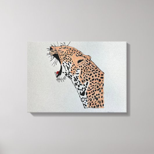 Cheetah Painted by Mark Elsen キャンバスプリント (正面)