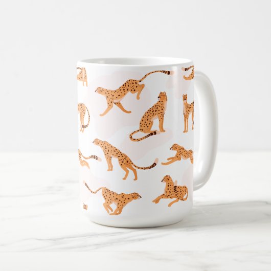 Cheetah Pattern Mug コーヒーマグカップ (正面右)