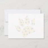 Cheetah Paw Print Custom Lined Monogram サンキューカード (裏面)