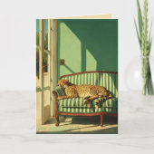 Cheetah Resting in Sunlit Room カード (正面)