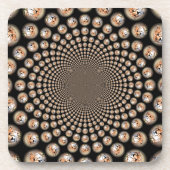 Cheetah Spin Scelens - Feline Frenzy カラフル: コースター (正面)