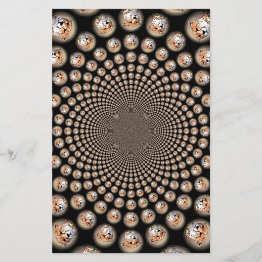 Cheetah Spin Scelens - Feline Frenzy カラフル: 便箋 (正面)