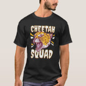 Cheetah Squad Fastest Cat Cheetah Tシャツ (正面)