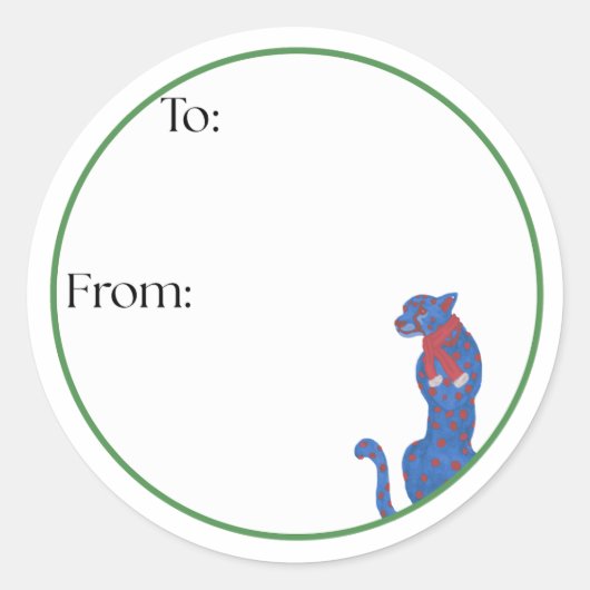 Cheetah Sticker ラウンドシール (正面)