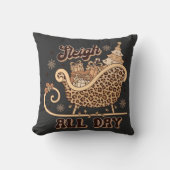 Cheetah Styled Christmas Pillow クッション (正面)
