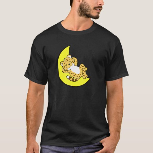 Cheetah Tired Nap All Day Sleep All Night Cute Che Tシャツ (正面)