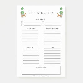 Cheetah & topiary 4 x 6 To Doメモ ポストイット