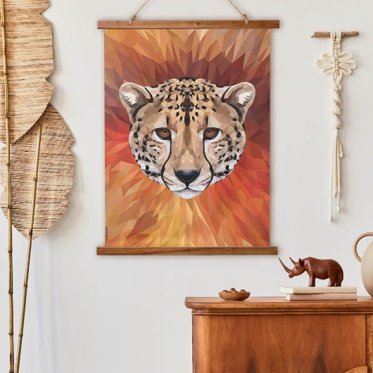 Cheetah Wild Cat African Safari Modern Animal Art 吊り下げ型タペストリー