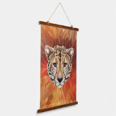 Cheetah Wild Cat African Safari Modern Animal Art 吊り下げ型タペストリー (傾斜あり)