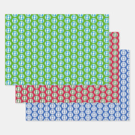 Cheetahs Wrapping Paper Flat Sheet Set of 3 ラッピングペーパーシート