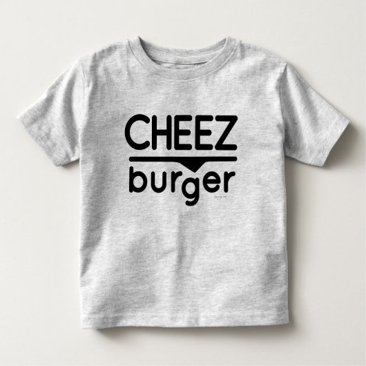 Cheezburgerのロゴ(黒) トドラーTシャツ (正面)