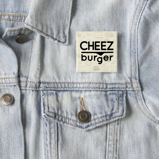 Cheezburgerのロゴ(黒) 缶バッジ (インサイチュ)
